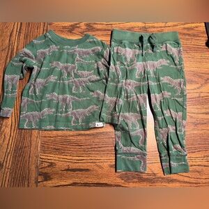 Gap boys green dinosaur matching outfit set 3T